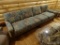 (BDEN) VINTAGE 4 SECTION FLORAL UPHOLSTERED SOFA; HAS TOTAL OF (8) CUSHIONS, (2) ARM COVERS. SITS ON