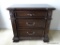 (UPBR) MAHOGANY THREE DRAWER NIGHT STAND