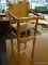 (R3) MINI HIGH CHAIR; WOODEN MODEL OF A BABY'S HIGH CHAIR. MEASURES 26.25 IN TALL.