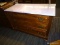 (R4) ANTIQUE MARBLE TOP CHEST OF DRAWERS; BEAUTIFUL 3-DRAWER CHEST OF DRAWERS WITH A WHITE MARBLE