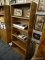 (WALL) 4-SHELF BOOKCASE; WOODGRAIN BOOKCASE WITH 3 ADJUSTABLE SHELVES AND A STATIONARY SHELF.