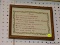 (WALL) MOTHER'S LOVE NEEDLEPOINT; FRAMED NEEDLEPOINT WITH A MOTHER'S LOVE POEM. SITS IN WOODEN