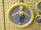 (WALL) DELLA ROBBIA ITALY, SWADDLED CHRIST CHILD CERAMIC PLAQUE; 9.5 IN, BLUE AND WHITE PAINTED,