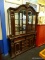 (BWALL) STANDARD FURNITURE CHURCHILL BUFFET AND HUTCH; MAGNIFICENT DETAILS, AND A MELLOW COGNAC