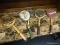 (R1) LOT OF VINTAGE TENNIS RACKETS; 4 PIECE LOT INCLUDES 2 DUNLOP RACKETS, A SPALDING SPEED SHAFT