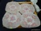 (R1) SET OF PLACEMATS; SET OF 4 VINTAGE PLACEMATS, PINK AND CREAM IN COLOR