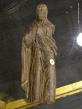 (R3) DISCIPLE/WISE MAN FIGURINE; CERAMIC FIGURINE PAINTED DARK BROWN DEPICTS AN OLD MAN IN A ROBE