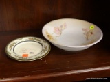 (WALL) 2 PIECE LOT TO INCLUDE A R.S. GERMANY CHINA BOWL AND A MINTON STANWOOD FINE BONE CHINA BREAD