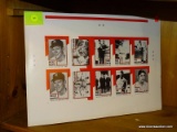(WALL) THE JACK MARCUS FAVORITE YANKEES COLLECTION BASEBALL CARDS; INCLUDES 10 CARDS PRINTED ON ONE
