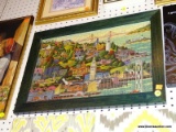 (WALL) FRAMED HERONIM PUZZLE; FRAMED HERONIM PUZZLE OF THE BEAUTIFUL CITY OF SAN FRANCISCO WITH THE