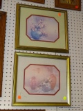 (WALL) PAIR OF FRAMED ORIENTAL STILL LIFES; 2 PIECE LOT OF ORIENTAL STILL LIFE PRINTS TO INCLUDE ONE