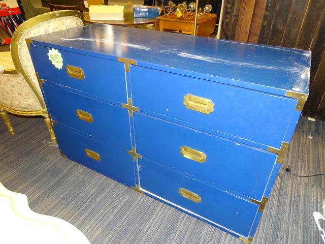 princess polly baby blue dress Mcm Midcentury Modern campaign-style vintage dresser with seven drawers  made by Bernhardt Furniture with Chrome hardware for Sale in Longwood, FL