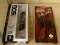 (R5) PAIR OF FOLDING KNIVES; 2 PIECE LOT TO INCLUDE A HUSKY FOLDING WOOD HANDLE KNIFE SET WITH A BOX