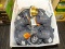 (R6) BOX LOT OF ASSORTED OATEY PVC DRAINS AND METAL GRATES; BOX LOT INCLUDES (21) 2.5