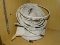 (R7) PAIR OF COMMERCIAL ELECTRIC 100 FT RG-6 COAXIAL CABLES, WHITE IN COLOR.