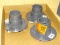 (R9) TRAY LOT OF OATEY SHOWER DRAINS; 3 PIECE BOX LOT OF ASSORTED PVC SHOWER DRAINS WITH CHROME