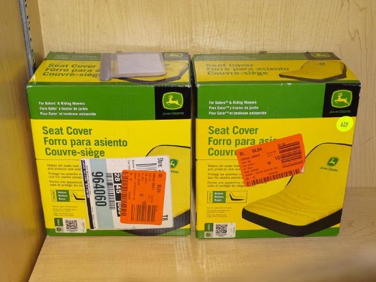 (R5) PAIR OF JOHN DEERE, MEDIUM SIZED GATOR & RIDING MOWER SEAT COVERS. 15" SEAT COVER. MODEL NO.
