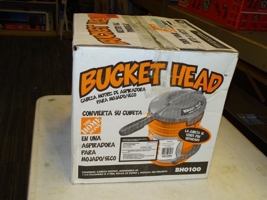(WALL) BUCKET HEAD SHOP VACUUM HEAD; 5 GAL. 1.75-PEAK HP WET/DRY SHOP VACUUM POWERHEAD WITH FILTER