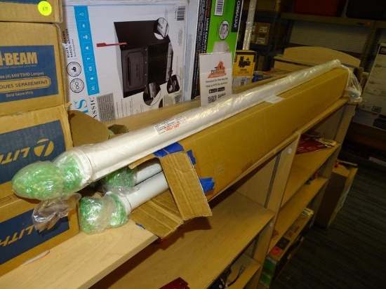 (R7) LOT OF ROLLER SHADES; 5 PIECE SET OF WHITE, 72" X 34.25" ROLLER SHADES.