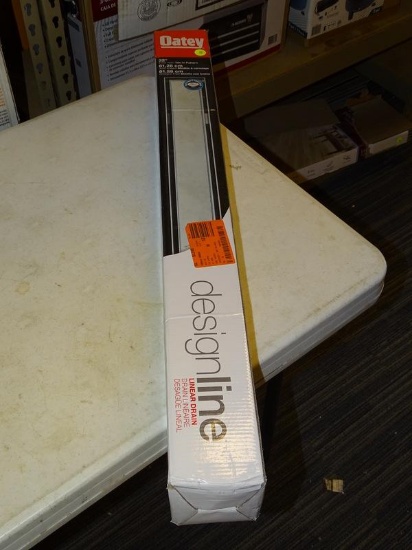 (R8) OATEY LINEAR DRAIN; DESIGNLINE 32 IN. STAINLESS STEEL LINEAR SHOWER DRAIN WITH TILE-IN GRATE.