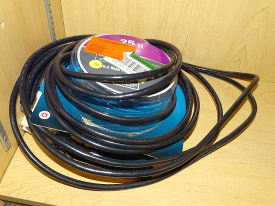(R8) PAIR OF COMMERCIAL ELECTRIC 25 FT HDMI CABLES, BLACK IN COLOR. COME IN OPENED PACKAGING.