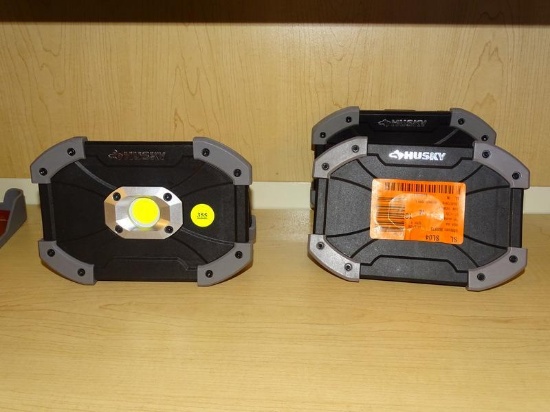 (R9) 3 PIECE LOT OF HUSKY 1000 LUMEN LED UTILITY LIGHTS;