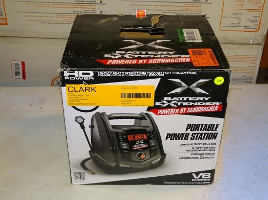 (R9) SCHUMACHER BATTERY EXTENDER 1,200 AMP, 12 VOLT, PORTABLE POWER STATION. WORKS WITH 4-8 CYLINDER