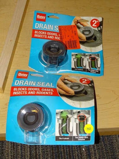 (R9) PAIR OF OATEY 2" DRAIN SEALS. INSTALL AND SEAL WILL BLOCK ODORS, GASES, INSECTS, AND RODENTS!