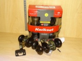 (R6) LOT OF KWIKSET VENETIAN BRONZE DOOR KNOB KITS; 3 PIECE LOT TO INCLUDE A SECURITY SET WITH A