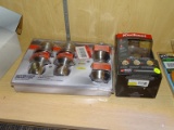 (R6) 2 PIECE LOT TO INCLUDE A KWIKSET DEADBOLT WITH A KEY ON ONE SIDE AND A DEFIANT BRANDYWINE