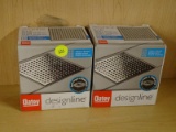 (R4) LOT OF OATEY DESIGNLINE DRAINS; 2 PIECE LOT OF SQUARE PATTERNED, 4