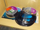 (R7) PAIR OF COMMERCIAL ELECTRIC 25 FT HDMI CABLES, BLACK IN COLOR.