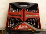 (R7) HUSKY 28 PIECE COMBINATION WRENCH SET. MISSING 2 OF THE WRENCHES (7/16 AND 17).
