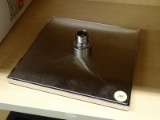 (R7) RAIN SHOWER HEAD; SQUARE, ADJUSTABLE, CHROME, RAIN SHOWER HEAD WITH 81 NOZZLES. MEASURES 7.75