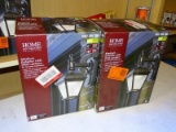 (R7) PAIR OF HOME DECORATORS, MEDIUM SIZE, EXTERIOR, LED MOTION ACTIVATED WALL LANTERNS FROM THE ST.