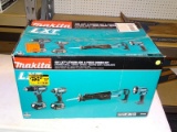 (WALL) MAKITA LXT 4 PIECE POWER TOOL SET; 18V LXT LITHIUM-ION 4 PIECE SET OF CORDLESS POWER TOOLS TO