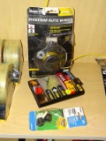 (R8) LOT OF ITEMS; THREE PIECE LOT OF ITEMS TO INCLUDE A RINO-TUFF PIVOTRIM AUTOWINDER UNIVERSAL