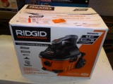 (WALL) RIDGID SHOP VACUUM; 4 GAL. 5.0-PEAK HP PORTABLE WET/DRY SHOP VACUUM WITH FINE DUST FILTER,