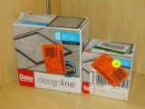 (R8) OATEY SQUARE DRAINS; DESIGNLINE 6 IN. X 6 IN. DRAIN AND 4 IN X 4 IN DRAIN, HAVE TILE-IN GRATES.