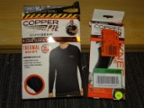 (R8) LOT OF COPPER FIT WORK GEAR TO INCLUDE A THERMAL COPPER INFUSED LONG SLEEVE LARGE SIZE SHIRT