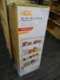 (R3) HDX 5-SHELF COMMERCIAL STORAGE SHELF; CHROMEMA COMMERCIAL STORAGE UNIT WITH ADJUSTABLE LEGS FOR