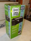 (R9) GIBRALTAR GALVANIZED STEEL, MEDIUM CAPACITY, FRANKLIN STYLE, POST MOUNT MAILBOX, BLACK IN