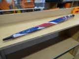 TEXAS FLAG UMBRELLA. HAS A 51 IN DIAMETER WHEN OPENED.
