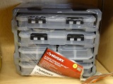(R3) HUSKY ORGANIZING BIN SET; 6 PIECE STORAGE BIN SET WITH WALL MOUNT. ITEM CODE 1004354008. COMES