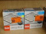 (R4) LOT OF OATEY DESIGNLINE DRAINS; 2 PIECE LOT OF WAVE PATTERNED, 6