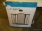 (WINDOW) SUMMER SAFETY GATE; INFANT 42-IN X 30-IN METAL SAFETY GATE WITH EXTENSIONS. HAS DECORATIVE