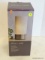 (R1) ALLEN AND ROTH TABLE LAMP; 10-IN BRUSHED NICKEL TOUCH UPLIGHT TABLE LAMP WITH GLASS SHADE. ITEM
