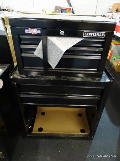 CRAFTSMAN 1000 SERIES BALL BEARING TOOL CHEST; 2 PIECE TOOL CHEST WITH A TABLE TOP LOCKING 3 DRAWER