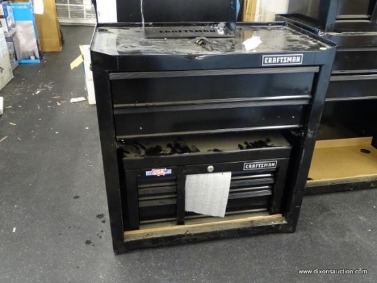 CRAFTSMAN 1000 SERIES BALL BEARING TOOL CHEST; 2 PIECE TOOL CHEST WITH A TABLE TOP LOCKING 3 DRAWER