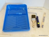 (R1) LOT OF ASSORTED PAINTING ITEMS; 6 PIECE LOT TO INCLUDE 4 PAINTING TRAY LINERS, A VALSPAR 2